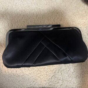 EUC Glint black satin Clutch